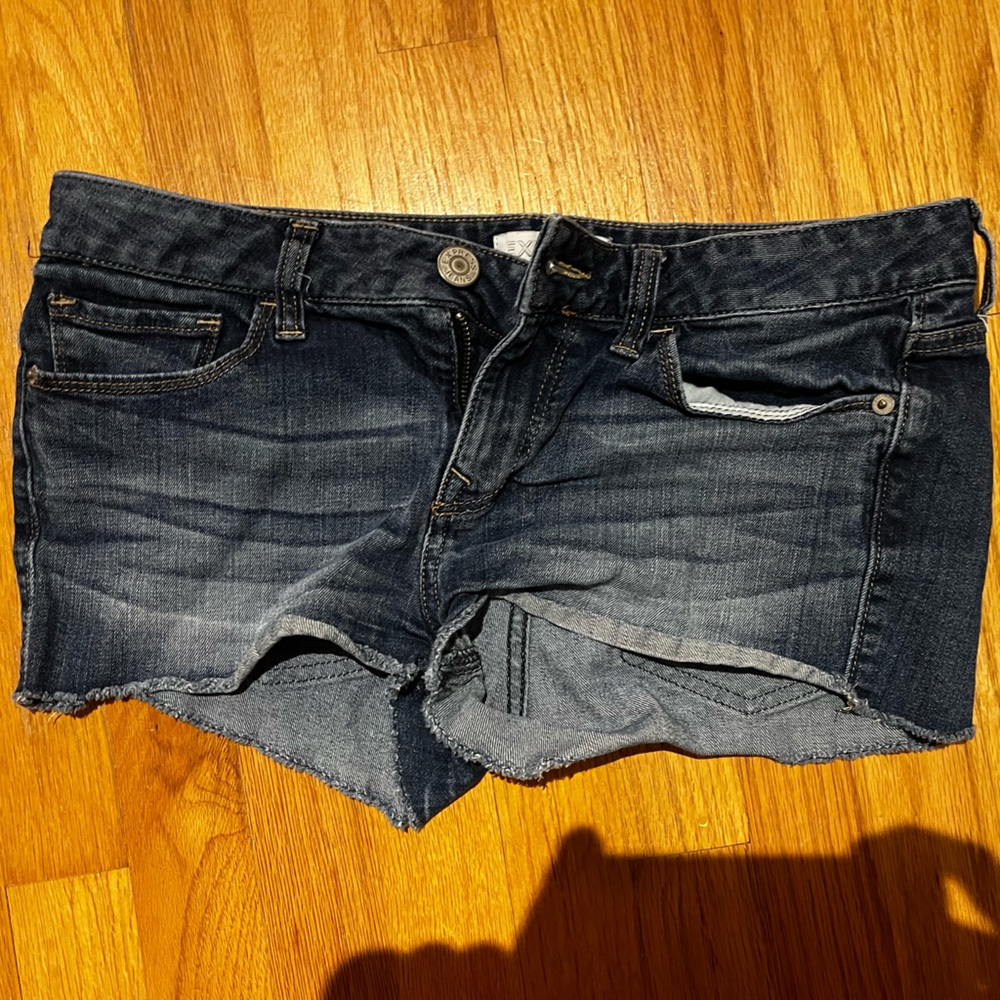 Express Low Rise Denim Shorts